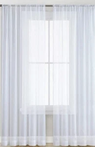 1pc solid white curtain 250 x 100 - Picture 1 of 3