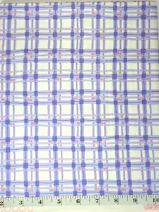 Kidstuff Cheri L Strole Spring Meadow Moda BTY Purple Plaid - Picture 1 of 1