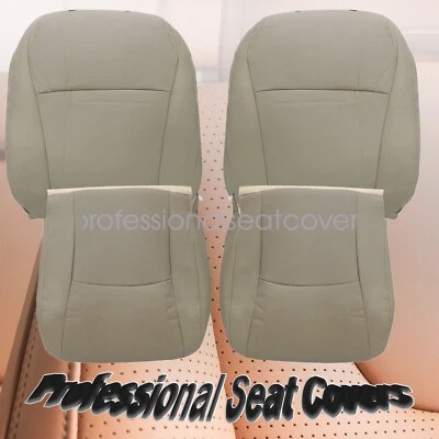 Front Bottom-Top Perforated Leather Seat Cover Tan For 04-13 Toyota Highlander - Image 1 of 4