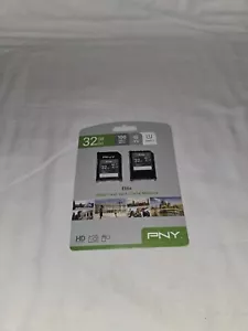 PNY 32GB 100 MB/s UHS-I Elite SDXC Flash Card Full HD Video - Picture 1 of 2