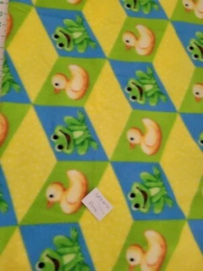 Fleece Fabric. Ducks and Frogs. Pre-cut at 1yd - Picture 1 of 1