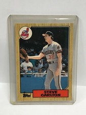 1987 Topps Cleveland Indians Steve Carlton Baseball Card #19T