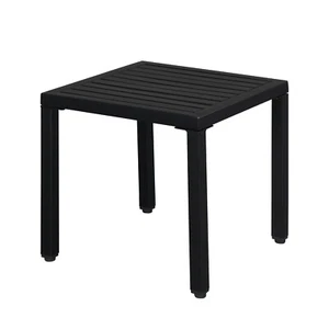 Outdoor Metal Square Patio Bistro Side End Table Coffee Side Table for Outside - Picture 1 of 12