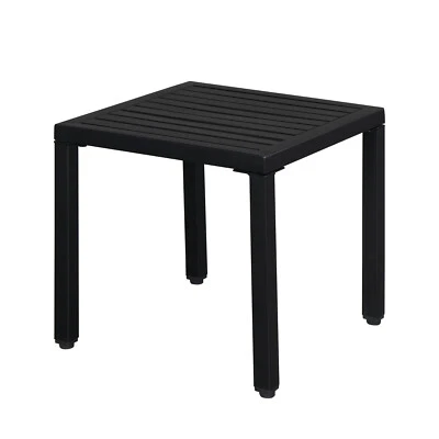 Outdoor Metal Square Patio Bistro Side End Table Coffee Side Table for Outside - Image 1 of 4