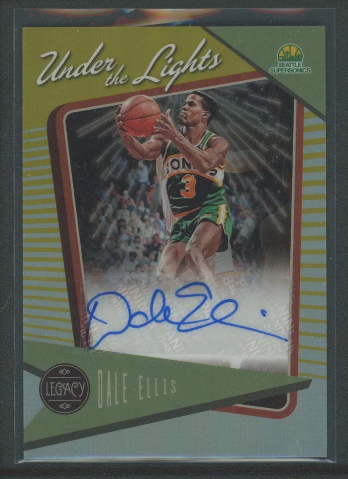 2022-23 Dale Ellis 01/10 Auto Panini Chornicles Legacy Gold Under The Lights - Image 1 of 2