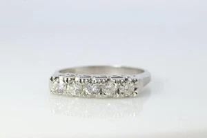Platinum Diamond eternity band. PT900 1/3ct Half Anniversary Infinty Ring. - Picture 1 of 9