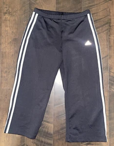 Adidas Pants Dark Gray Capri Activewear Yoga Gym Workout Athletic Pull On Size S - Picture 1 of 10