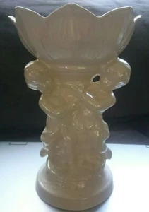 Porcelain Two Cherubs Figurine Soap/Candle Holder Signed E.L - Picture 1 of 8