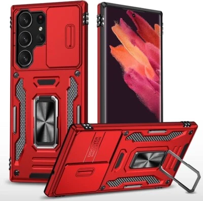 Funda para teléfono Samsung Galaxy S23 Ultra a prueba de golpes de silicona TPU parachoques anti-caída roja Foto 1 de 4