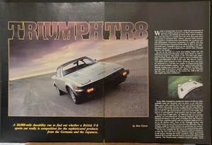 Pubblicità stampa test strada 5 pagine Triumph TR8 1981 Automobile sportiva - Foto 1 di 1