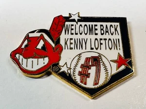 Cleveland Indians Lapel Hat Pin Badge Kenny Lofton #7 Chief Wahoo Welcome Back - Picture 1 of 2