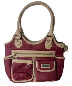 MultiSac Reflex Tote Bag Satchel Plum Wine/Tan Purse New Without Tags - Picture 1 of 7