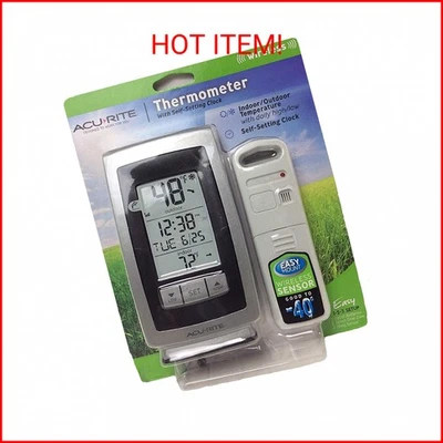 Termómetro inalámbrico digital para interiores/exteriores Acurite 00754w4 con ajuste automático Foto 1 de 2