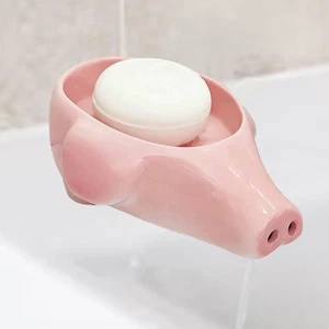 Ceramic Soap Dish Cartoon Case Animal Soap Tray for Shower Bathroom Counter - Picture 1 of 5