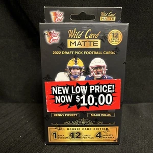 NEU Wild Card Matte 2022 NFL Draft Pick Football Karten 12 Karten pro Box SEALED - Bild 1 von 5