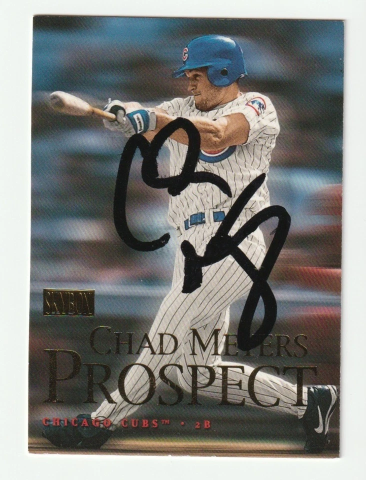 Chad Meyers Signed 2000 Skybox Card #206 Auto Chicago Cubs Autograph COA - Image 1 of 1