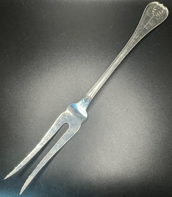 Tenedor de carne grande de 2 dientes de plata de ley Laura by Buccellati 10 3/4" Foto 1 de 3