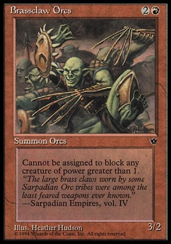 Brassclaw Orcs (Claws) - Fallen Empires #49d MTG Magic The Gathering - Image 1 of 1