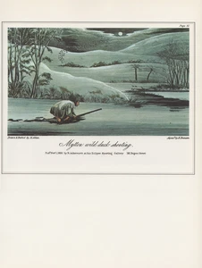 1974 Vintage HUNTING "JOHN MYTTON WILD DUCK SHOOTING" COLOR Art Print Lithograph - Picture 1 of 1