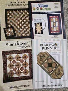 Vintage Lot Of 4 Quilting, Sewing, Craft patterns Thimbleberries Lot 8 - Picture 1 of 1