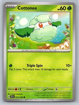 Cottonee #014/162 SV05: Temporal Forces Common - Pokemon Cards C93 - Image 1 of 2