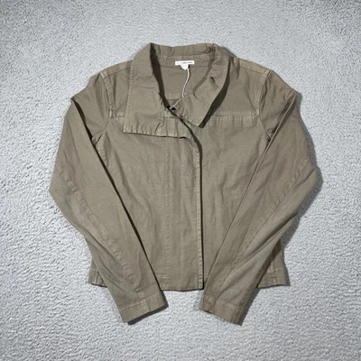 Новый с Ярлыками JAMES PERSE женщин Sz 4 зеленый хлопок укороченный узкие Moto молнии куртка $325 - Изображение 1 из 4