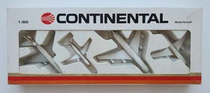 SCHABAK CONTINENTAL AIRLINES 4-PLANE SET: BOEING 747 DC-10 A300 3737-300 - Picture 1 of 24