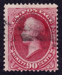 US Scott 155, 1872 Perry, 90c carmine, FINE USED - Picture 1 of 1