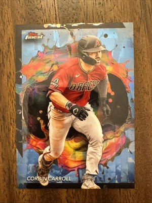2024 Topps Finest CORBIN CARROLL #/150 RARE Sky Blue Refractor 280 Diamondbacks - Image 1 of 4