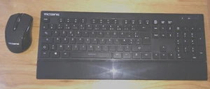 Set combinato tastiera e mouse wireless 2,4 GhZ ricevitore USB nel mouse - Foto 1 di 7