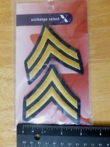 US Army Gold Chevron Corporal Army E-4 Rank Insignia - Picture 1 of 2