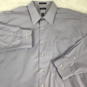 ARROW lila Lavendel Popeline Langarm geknöpftes Kleid Hemd Größe 18,5 36/37 2XL - Bild 1 von 1