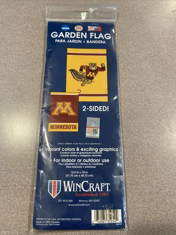 MN Minnesota Golden Gophers 2 Sided Garden Flag Banner 12.5”x18” NCAA Licensed Cover