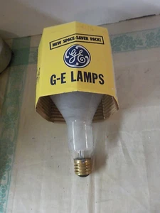 Vintage GE Mazda 250 Volt 750 Watt Large Frosted Light Bulb Mogul Base 130V - Picture 1 of 4