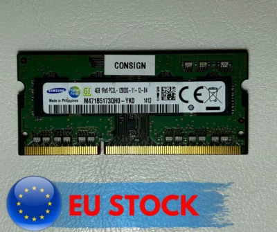 Memoria RAM Samsung 4GB 1Rx8 PC3L-12800S-11-12-B4 SODIMM M471B5173QH0-YK0 USADA Foto 1 de 2