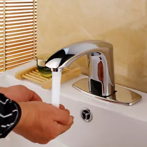 Grifo sin contacto automático sensor electrónico automático grifo de lavabo de baño de EE. UU. - Imagen 1 de 9