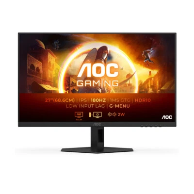 AOC 27G4XE 27 inch Fast IPS Full HD 180Hz 0.5ms Built in Speakers Gaming Monitor - Image 1 of 4