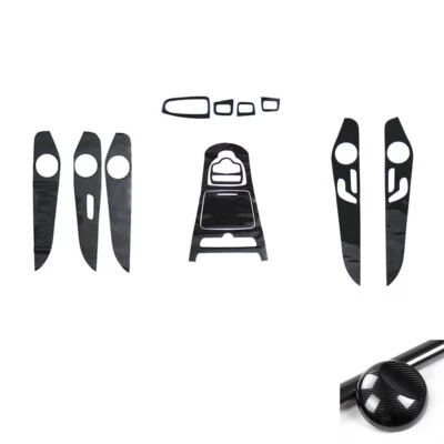 Carbon Fiber Look Pattern Interior Trim For Mercedes-Benz C200 C300 GLC 2015-18 - Image 1 of 4