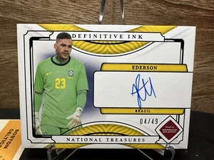 Ederson 2022 National Treasures Road To Qatar Definitive Auto Brasil #DI-E 4/49 - Picture 1 of 2