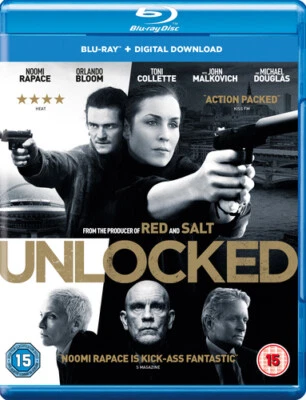 Unlocked Blu-Ray (2017) Noomi Rapace, Apted (DIR) cert 15 FREE Shipping, Save £s - Image 1 of 2