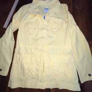 Old Navy Coat Women's Yellow Long Sleeve Collared Single Breast Pockets Medium - Picture 1 of 13