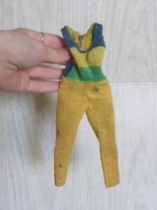 Abito tuta vintage Barbie Francie denim sul 1967 fori macchia COME SI LEGGE - Foto 1 di 15