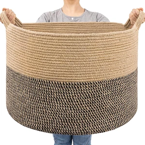 Goodpick Extra Large Wicker Storage Basket, 83L Woven Blanket Storage for Living - Picture 1 of 12