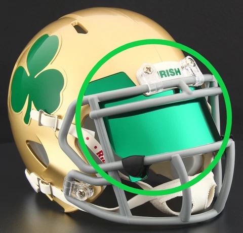 EYE SHIELD / VISOR  ONLY! for NOTRE DAME FIGHTING IRISH Mini Football Helmet Cover