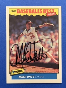 MIKE WITT (ANGELS HOF/PERFECT GAME) RARE Signed 1986 Fleer BB #43 Autograph Auto - Picture 1 of 2