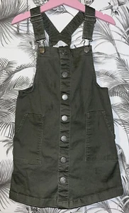 Niñas De 5-6 Años - Vestido Vaquero Dungaree/Espinafore - Excelente Estado - Imagen 1 de 2