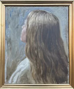 Impresionista Heinrich Dohm 1875-1940 retrato de mujer estudio Elge Collin pintura al óleo - Imagen 1 de 12