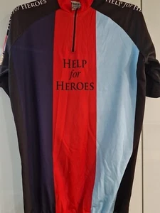 Cycle Jersey - Help For Heroes - Blue/White - UK Large - Picture 1 of 3