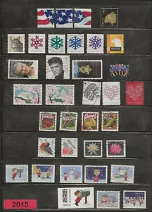USA 2015 Used Singles Off Paper No Gum NH - Picture 1 of 1