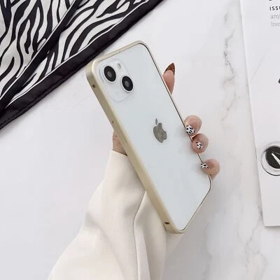 Fr iPhone 15 Pro Max 14 13 12 Shockproof Hard Metal Bumper Ultra Slim Case Cover - Image 1 of 4
